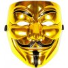 Anonymous maska Vendeta zlatá (Maska na Halloween z filmu V ako Vendeta)