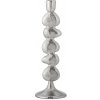 Bloomingville Kovový svietnik Metina Silver 28,5 cm