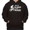 Fajntričko Cyklistická mikina- Eat, sleep and ride on bike, Farba čierna, Strih/ Variant Pánsky/UNISEX