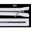 Dúhový kostený zips šírka 5 mm dĺžka 50 cm - 1 ks - biela - 101 biela