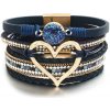 Amparo Miranda® Náramok Trendy Heart, Farba tmavo modrý