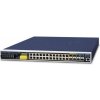 PLANET IGS-6325-24P4X sieťový prepínač Riadený L3 Gigabit Ethernet (10/100/1000) Podpora napájania cez Ethernet (PoE) 1U Čierna, Modrá (IGS-6325-24P4X)