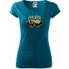 Just ride mountain bike - Dámske tričko Pure - XL ( Petrolejová )