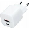 Solight USB-C + USB-A Fast Charger GaN 20W PD DC77
