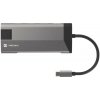 Natec multiport adaptér FOWLER PLUS HUB 8v1, USB 3.0 3X, HDMI 4K, USB-C PD, RJ45, SD, MICRO NMP-1690
