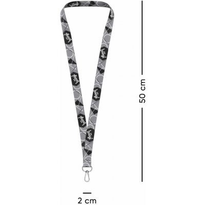 Snúrka na krk BAAGL dlouhý lanyard, šedý