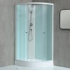 MILD AS-Ľavý 100x80 WHITE Sprchový box asymetrický s nízkou akrylátovou vaničkou