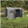 Plastový záhradný domček Lifetime Pecos 15x8 sivo-hnedý 452 x 239 cm
