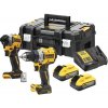 Aku bezuhlíková kombo sada DeWalt 18V DCK2051H2T, Príklepová vŕtačka DCD800 a Rázový uťahovač DCF850