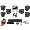 MS 4K IP 6 kamerový set so switchom 8 Mpix GDome (6377K6B) (Monitorrs Security)