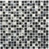 Sklenená mozaika s kovom Crystal štvorcová XCM M780 30,0x30,0 cm čierna