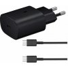 Samsung továrenská EP-TA800EBE Sieťová nabíjačka so zásuvkou USB typu C + kábel USB typu C EP-DA705BBE, 1 m, 25 W, čierna