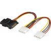 PREMIUMCORD Kabel SATA napájecí (Y) redukce -> 3x Molex 5,25