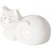 POKLADNIČKA KERAMICKÁ OTVÁRACIA OZDOBNÁ BIELA MAČKA PRE DETI NA ŠETRENIE
