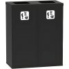 Kôš na triedený odpad 2x 70 L, úchyt na vrece, čierny/čierny