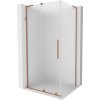 Mexen Velar L sprchový kút posuvný 90 x 80 cm, námraza, kartáčovaná meď - 871-090-080-33-65