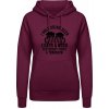 AWDis Hoodie Mikina - Pivo Pijem Včera, dnes a Zajtra - Purpurovočervená - S - Dámske