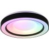 TRIO R65091032 ARCO stropné svietidlo LED D490mm 22W/2500lm 2700-6000K matná čierna, RGB, stmievateľné, diaľkový ovládač, starlight fekt