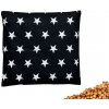 VFstyle nahrievací vankúšik s čerešňovými kôstkami 20x20 cm Stars čierne