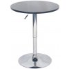 Tempo Kondela Barový stôl s nastaviteľnou výškou, čierna, priemer 60 cm, BRANY 2 NEW