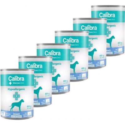 Calibra VD Dog konzerva Hypoallergenic Insect and salmon Multipack 6x400g