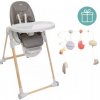 CHICCO Stolička jedálenská Polly Armonia - Scandinavian + Hrazdička Rainbow