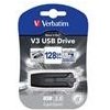 Verbatim USB flash disk, USB 3.0, 128GB, V3, Store N Go, čierny, 49189, USB A, s výsuvným konektorom