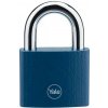 Yale Železný visací zámek YE11BL/50/128/1, 3 klíče, modrá, šířka 50 mm