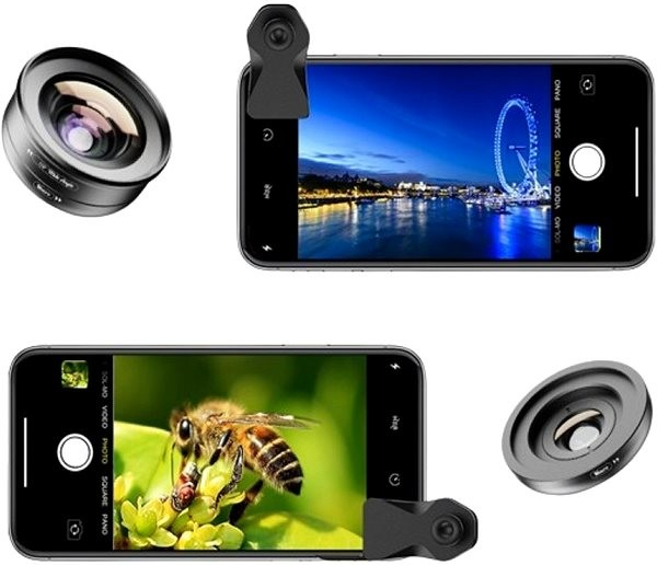 Apexel HD Clear 2-in-1 Kit--120° Wide Angle/15X Macro