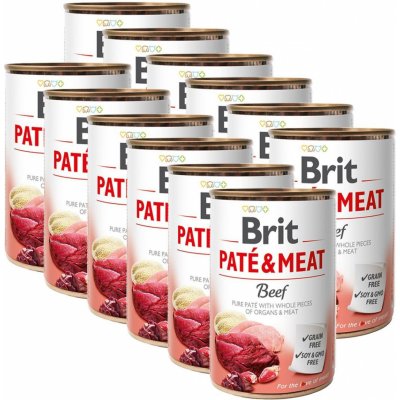 Konzerva Brit Paté & Meat Beef 12 x 400 g