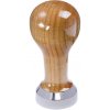 Buna café tamper, čerešňa, lak, 41 mm, nerez lesk, plochý
