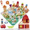 Náučné drevené kocky a puzzle - mesto - 120 ks