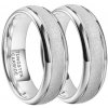 Bílé unikátní wolframové prsteny R-TU-156