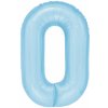Party Narodeninový balón číslo 0 - nebeská modrá, 100 cm