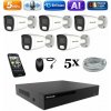 Amiko IP 5 kamerový set, 5Mpix, Ai, Dl, Tube (1501K5) (Amiko)