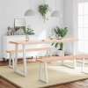 vidaXL Stolová doska 180x40x(2-6) cm neošetrený masív živé hrany 363909