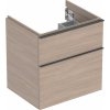 GEBERIT KÚPEĽNE Skrinka pod umývadlo iCon, s 2 zásuvkami, 59.2cm, dub, láva, 502.303.JH.1