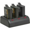 Jupio 2x Enduro Battery GoPro HERO 13 AHDBT-1301 / CPSS1B 1900mAh + Compact USB Triple Charger CGP1007