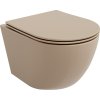 Mexen Lena WC misa Rimless s doskou s pomalým zatváraním slim, duroplast, cappuccino mat - 30224064