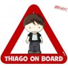 abenys Nálepka na auto s reflexným textom - postavička Thiago - klasická