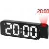 E-CLOCK GH8013 LED budík, digitálne hodiny s projekciou, čierna