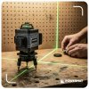 Krížový laserový nivelačný prístroj POWERMAT PM-PLK-4DM1 - 16 línií 360° so zeleným laserom