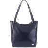 PAOLO PERUZZI Veľká kožená kabelka na rameno | tmavomodrá Z-09-NAVY