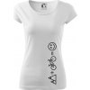 Hory bicykel úsmev - Dámske tričko Pure - 2XL ( Biela )