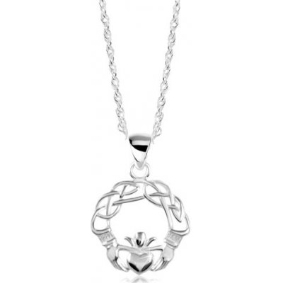 Šperky eshop Strieborný náhrdelník zapletené línie ruky a srdce s korunou  SP25.19 od 17,75 € - Heureka.sk