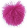 Kožušinový brmbolec s pútkom Ø8 cm - 1 ks 4 pink