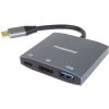 PremiumCord adaptér USB-C na HDMI, USB3.2, PD, rozlíšenie 4K a FULL HD 1080p