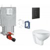 Grohe Uniset Set predstenovej inštalácie, klozetu, dosky SoftClose, tlačidla Even a súpravy na vhadzovanie tabliet, phantom black SANI15BB5113-GR