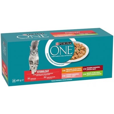 Purina One Sterilcat minifiletky ve šťávě MIX receptur 40 x 85 g