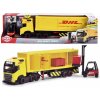 Dickie DHL Nákladné auto Volvo FH 16 s vysokozdvižným vozíkom 35 cm